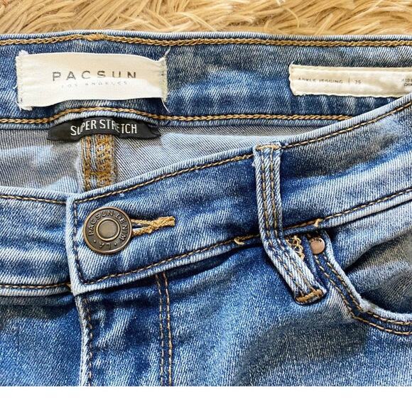 PacSun Knee Patch Super Stretch Ankle Jeggings 25 - Picture 7 of 14